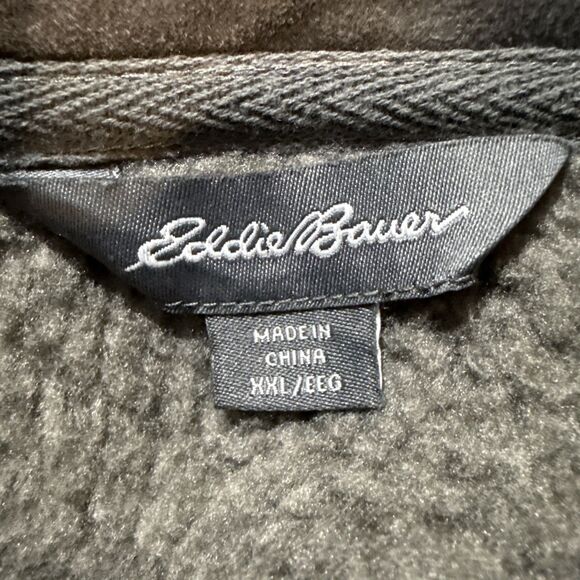 Eddie Bauer Men's 1/4 Quarter Zip Radiator Fleece Pullover Sweater Size 2XL Gray - Picture 7 of 10